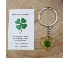 Sleutelhanger klaver vier hart