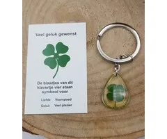 Sleutelhanger klaver vier druppel