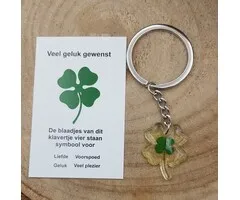 Sleutelhanger klaver vier in klaver vorm