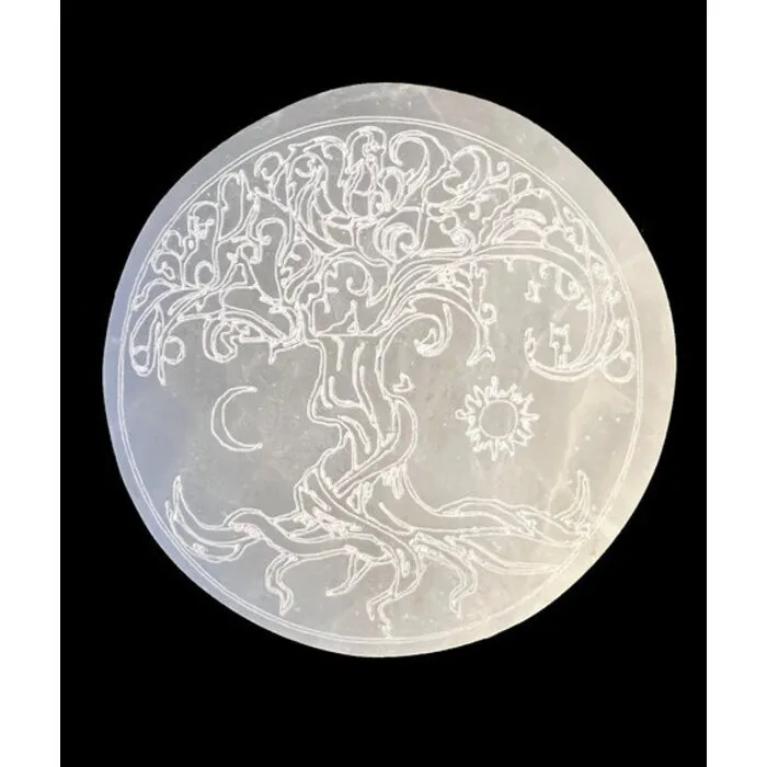 Ronde seleniet met  Levensboom