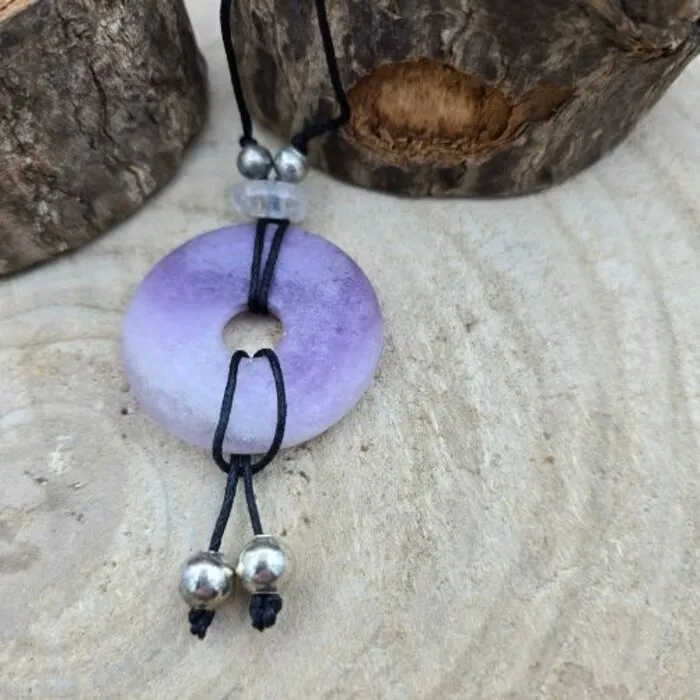 Amethist donut 4 cm met koord