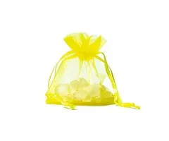 Organza zakje geel 7x9 cm