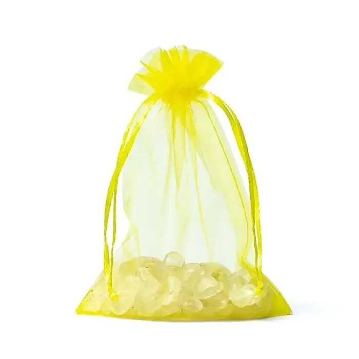 Organza zakje geel 10x15 cm