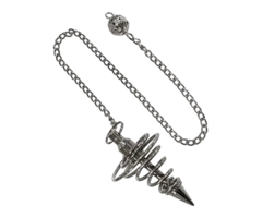 Zwart metalen pendel spiraal