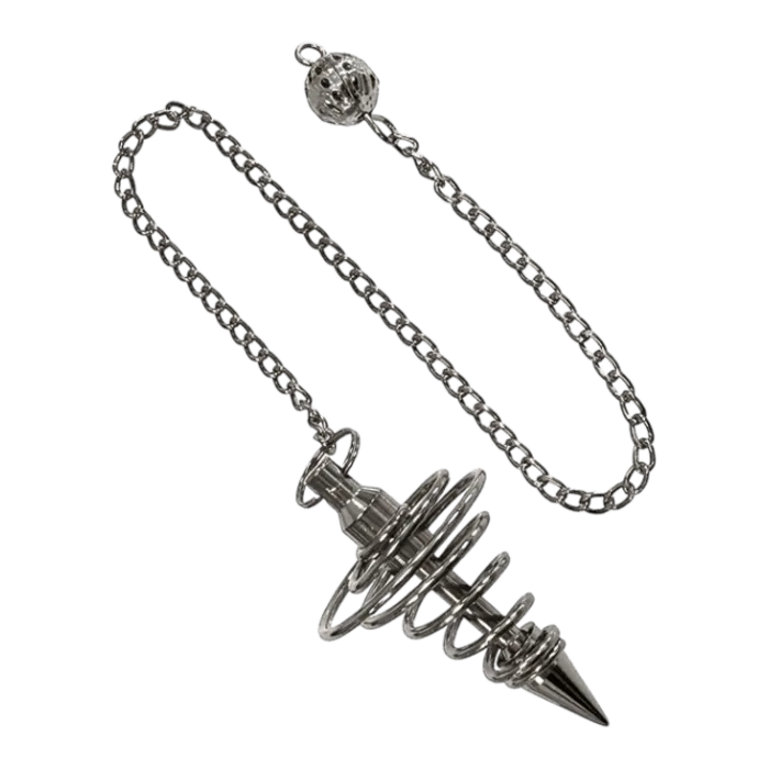 Zwart metalen pendel spiraal