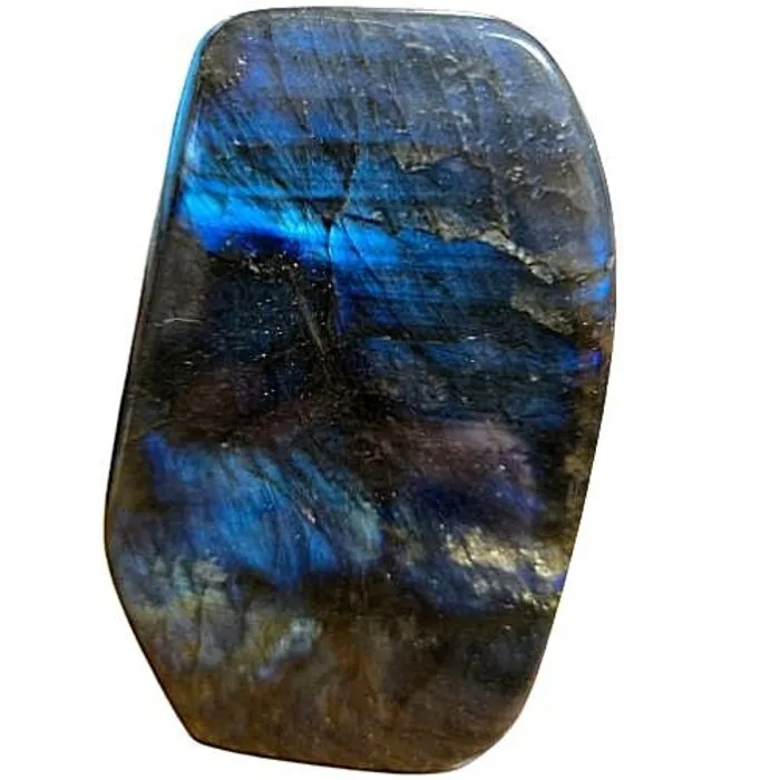 Labradorietblok – 11 x 6,5 x 4 cm | Handgeslepen & Blauwe Schittering