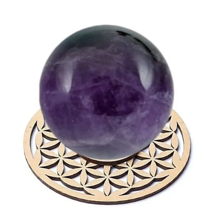 Edelsteenbol houder bloem des levens