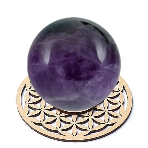 Edelsteenbol houder bloem des levens