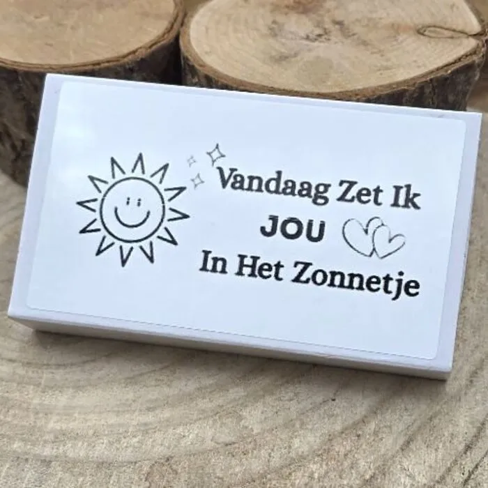 Wensdoosje “Vandaag zet ik jou in het zonnetje” Groot