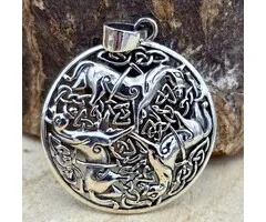 Keltische hanger zilver met paarden