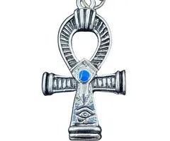 Ankh Hanger Zilverkleurig 45x25 mm met Ketting