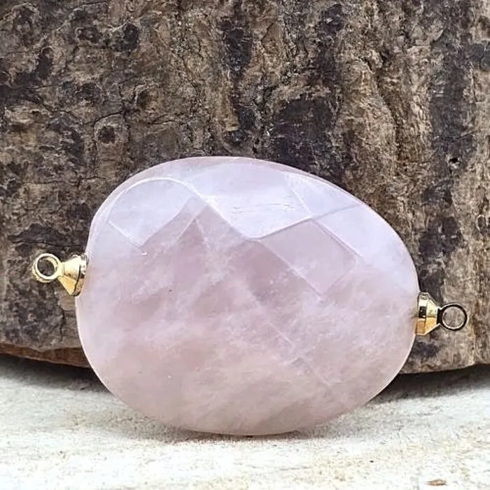 Rozenkwarts 3 x 2,5 cm – Goudkleurige Ringetjes voor Sieraden