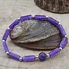 Amethist Armband met Staafjes en 8 mm Kraal