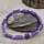 Amethist Armband met Staafjes en 8 mm Kraal – Elastisch 19 cm