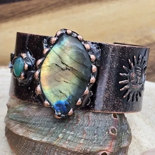 Koperen Armband Labradoriet