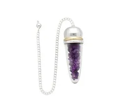 Pendel gevuld met Amethist steentjes