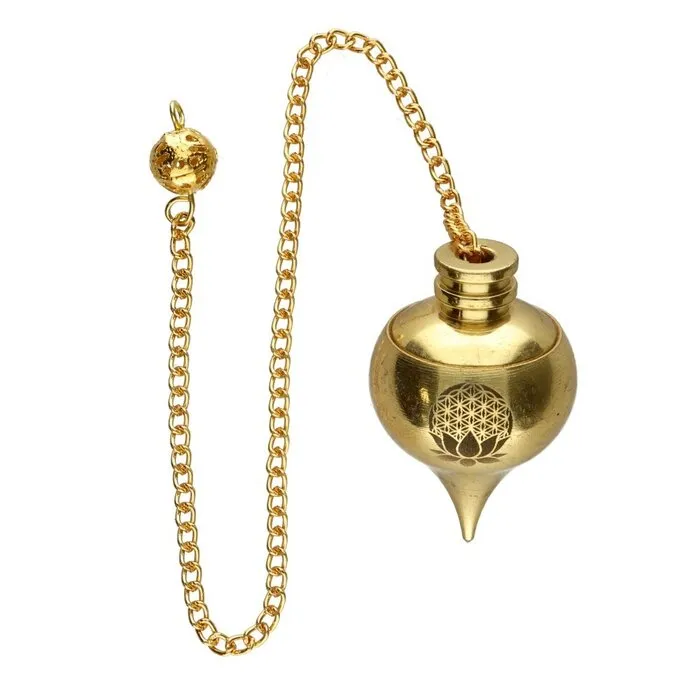 Bronzen pendel Levensbloem