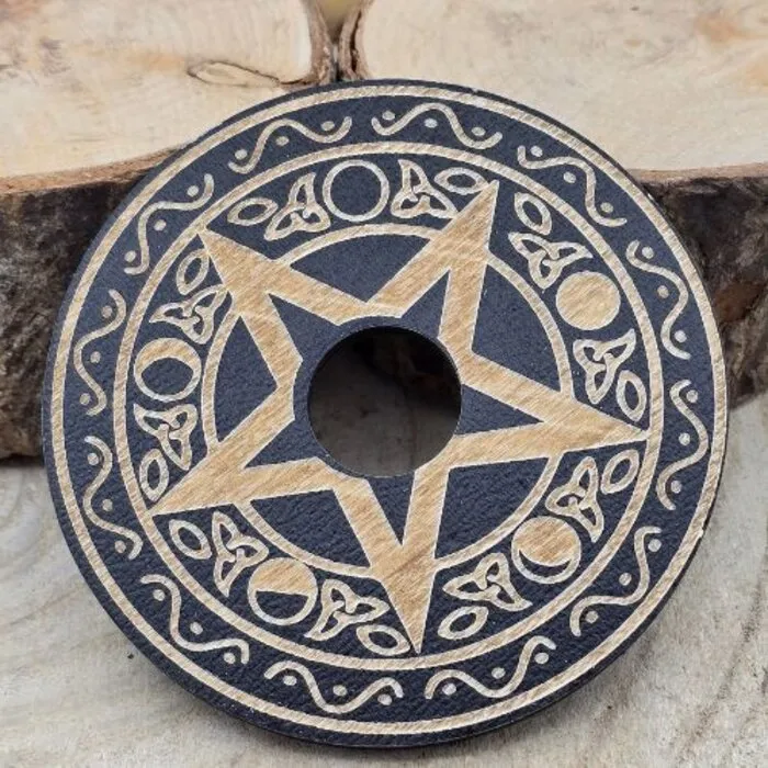 Bolhouder Pentagram & Maanfasen 9 cm