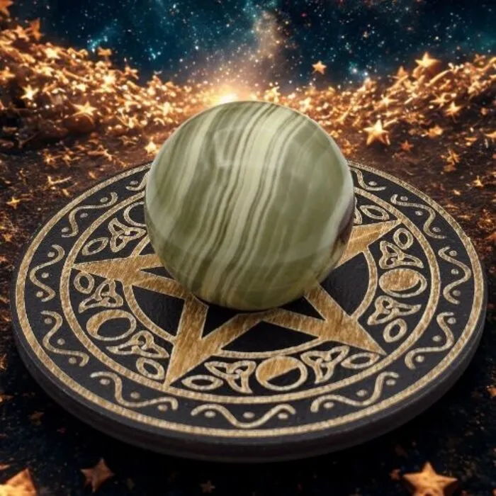 Bolhouder Pentagram & Maanfasen 9 cm