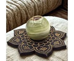 Mandala Lotus Bolhouder Hout 9,5 cm