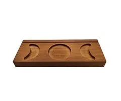 Houten Tarot Houder met Halve Maan en Cirkel