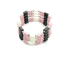Roze Magnetisch Wikkelarmband met Kralen