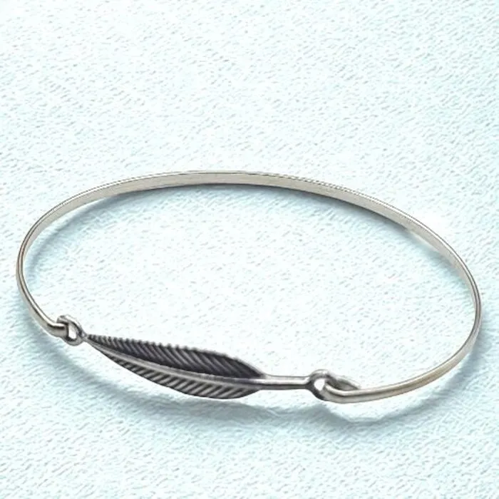 Armband zilver met blad