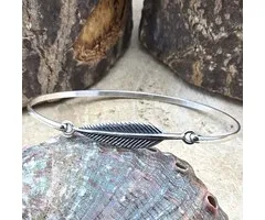 Armband zilver met blad