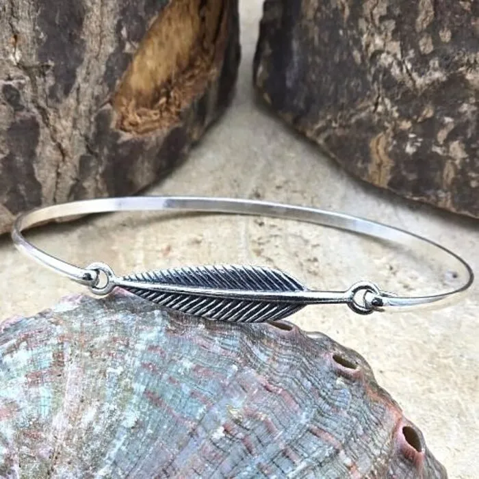 Armband zilver met blad