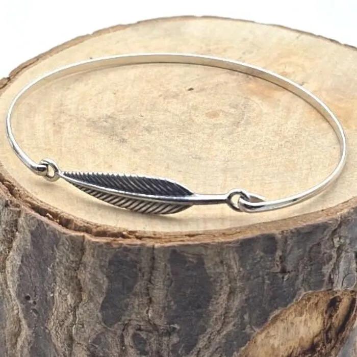 Armband zilver met blad