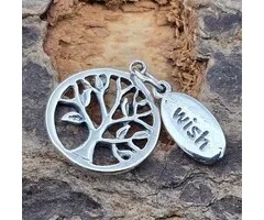 Tree of life hanger wish zilver