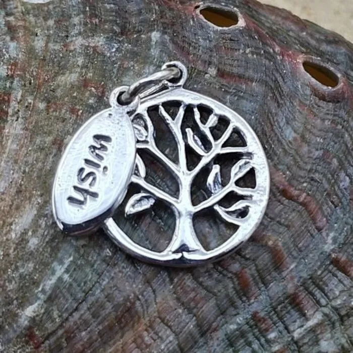Tree of life hanger wish zilver