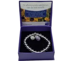 Armband Bergkristal met Levensboom & Amethist