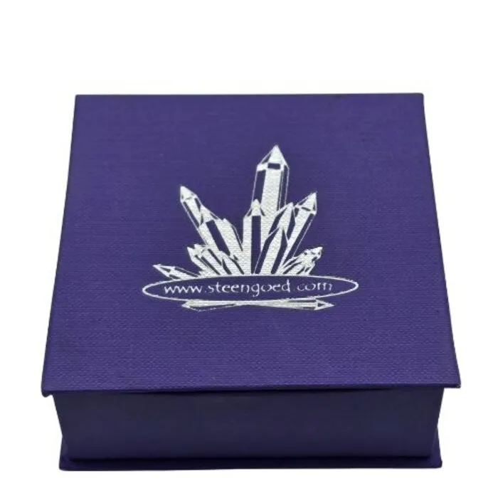 Armband Bergkristal met Levensboom & Amethist 8mm