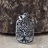 Tree of life hanger zilver rechthoek