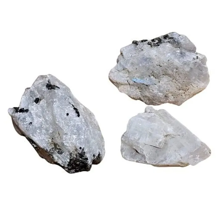 Regenboogmaansteen Ruw 100 gram – Natuurlijke Edelsteen Brokjes