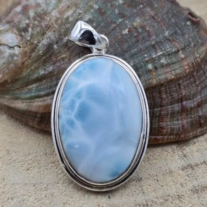 Larimar hanger zilver