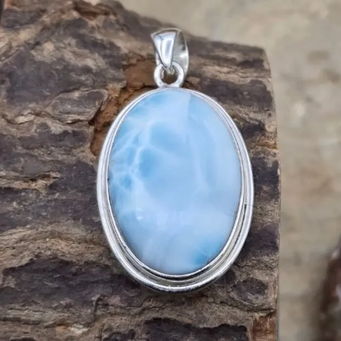 Larimar hanger zilver
