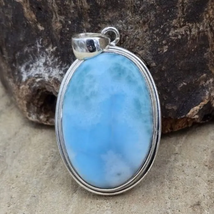 Larimar hanger zilver