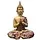 Gouden Thaise Boeddha in Gebed met Rood Gewaad – Namaste Mudra – 24 x 16 cm