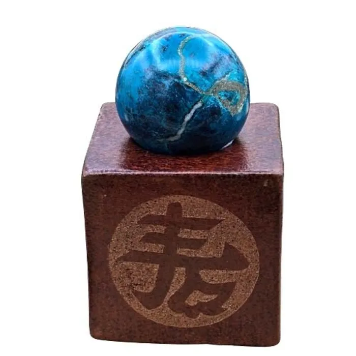 Keramieken Kubus Theelichthouder met Lang Leven Symbool – 8 cm – Multifunctioneel