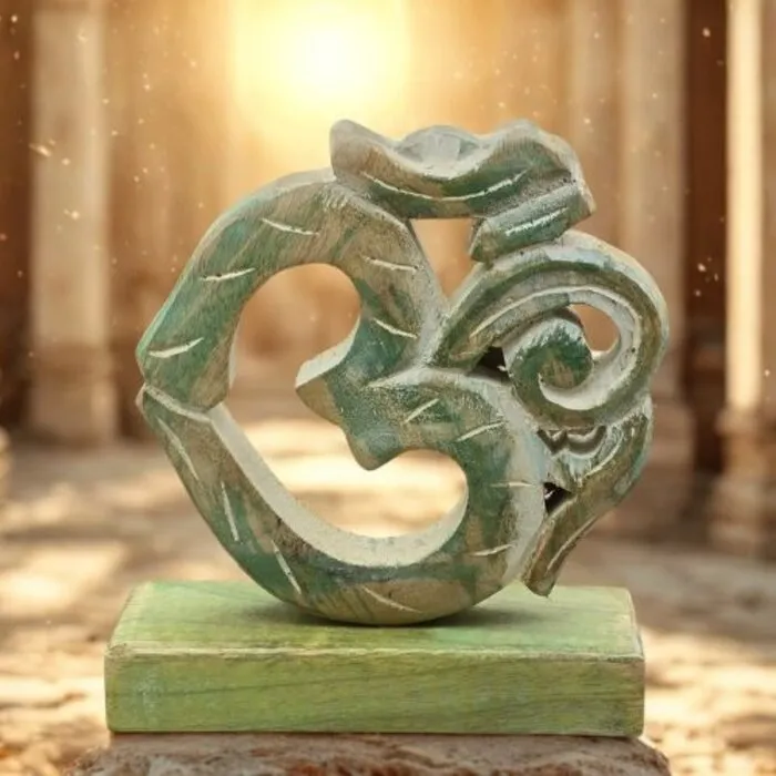 Houten Ohm Symbool op Standaard – Green Wash