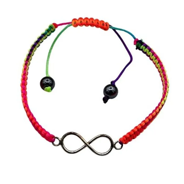 Armband regenboog koord Lemniscaat