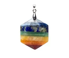 7 chakra edelsteenhanger hexagon