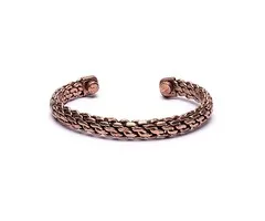 Armband koper gevlochten magnetisch
