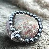 Armband hematiet met engel