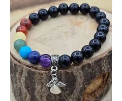 Chakra armband met een engel bedeltje