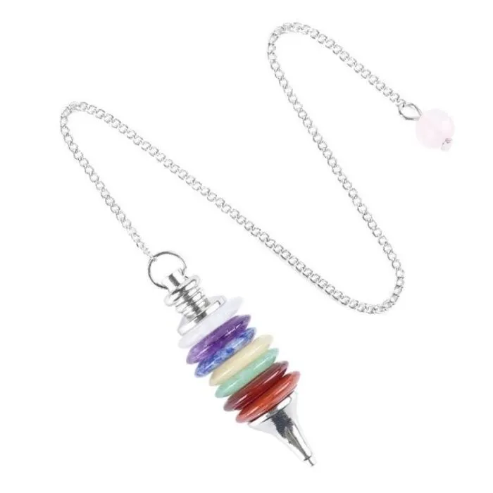 7 Chakra Pendel met Gestapelde Schijfjes