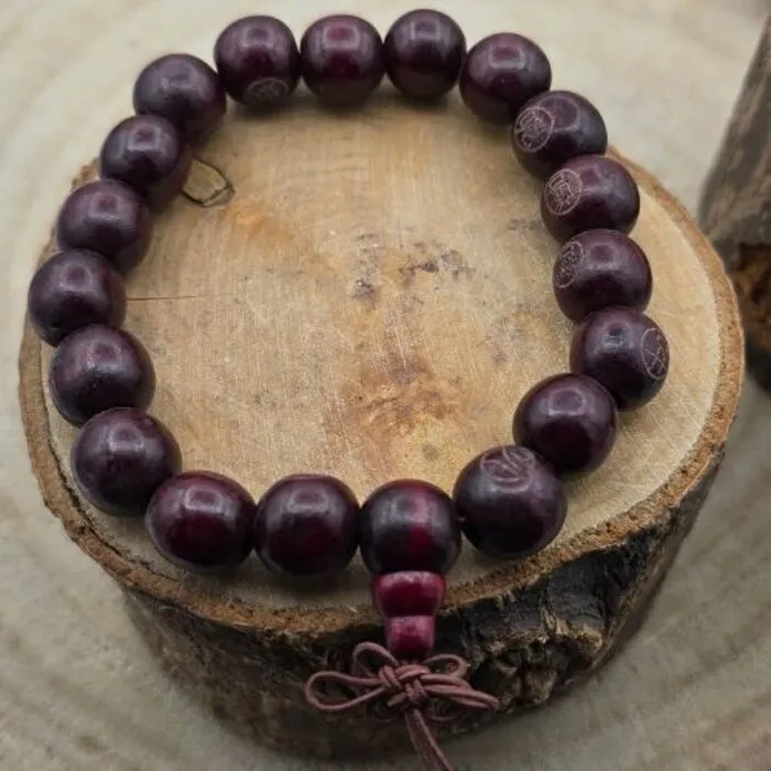 Boeddha armband hout