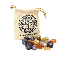Runen orakelset 7 Chakra’s in katoenen tasje